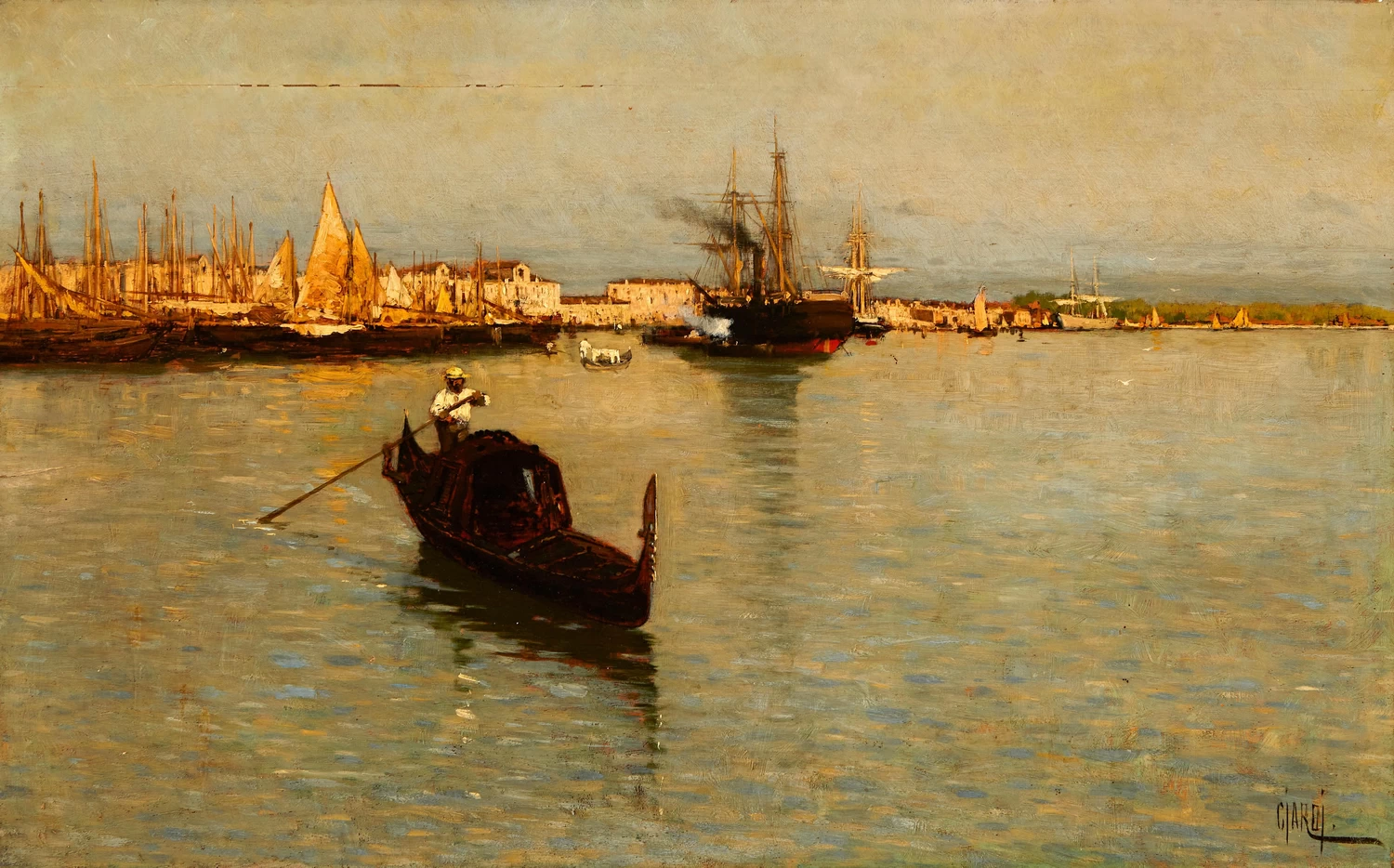 Laguna Veneziana con Gondoliere